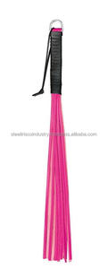 Fouet en cuir rose de haute qualité pour bondage doux, fouet de combat, fouet BDSM, taille personnalisée, longueur totale de 56 cm - Product Image 5