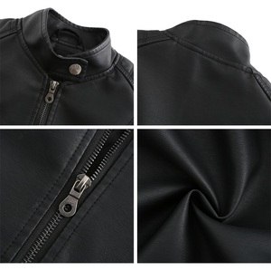 แจ็กเก็ตหนังเทียมมีซิปสีดำแขนยาวแจ็กเก็ตหนังแฟชั่นตามสั่งของผู้หญิง2025 - Product Image 6