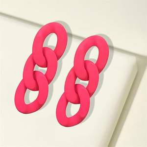 Pendientes de aro chapados en oro de nueva moda, joyería de moda clásica de resina hecha a mano para mujer, colección de accesorios de fiesta - Product Image 1