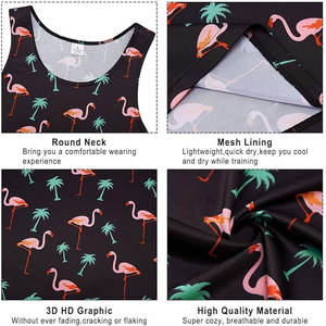 Camisetas sin mangas con estampado de sublimación completa personalizada para hombre, chaleco de gimnasio de poliéster 100%, camiseta informal transpirable sin mangas con estampado completo - Product Image 6