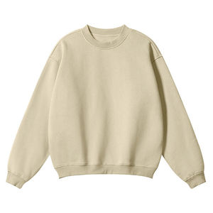 เสื้อกันหนาวคอกลมผ้าฝ้าย100% สำหรับผู้ชายวินเทจสไตล์สตรีทแวร์เสื้อกันหนาวว่างเปล่าไซส์ใหญ่พิเศษโลโก้ออกแบบได้ตามต้องการ - Product Image 1