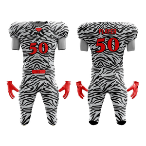 Uniformes de fútbol americano de manga corta cómodos y personalizados para adultos, conjuntos de talla grande, sublimación transpirable - Product Image 1