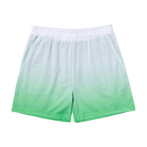 Pantalones Cortos de Baloncesto de Malla con Degradado de Blanco a Verde Personalizados, Ropa Deportiva Transpirable Sublimada para Hombre, para Gimnasio o Deportes - Product Image 1