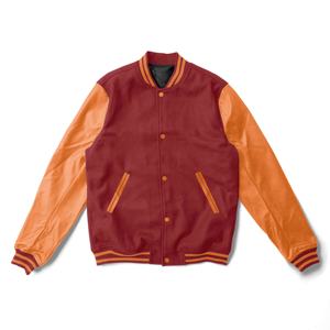 Nouvelles vestes de baseball varsity en laine d'hiver pour hommes avec broderie personnalisée en gros, patch brodé, manches en laine, FTI-VJ-017 - Product Image 1