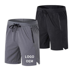 Usine de nouveaux shorts de sport en nylon pour hommes décontracté en gros de couleur unie avec logo personnalisé poche de grande qualité fabriquée au Pakistan - Product Image 1