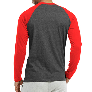 Camiseta de manga larga raglán para algodón de color logotipo personalizado OEM fabricante de fábrica suministro de ropa al por mayor personalizado de alta calidad - Product Image 5