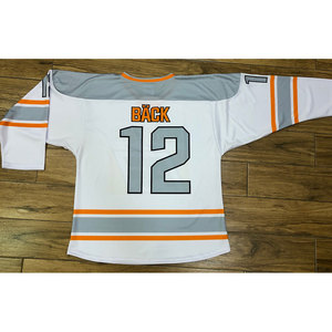 เสื้อเจอร์ซีย์เล่นฮ็อกกี้น้ำแข็งแบบเรียบของผู้ชายทีมสั่งทำได้ - Product Image 5