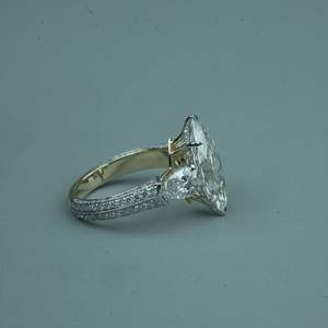 Anillo de diamante cultivado en laboratorio Premium 3Ct corte Marquesa VS1 IGI SGL certificado Oro rosa oro plata compromiso boda joyería proveedor - Product Image 6