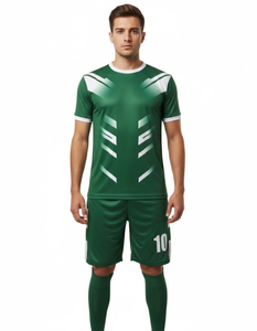 ชุดยูนิฟอร์มฟุตบอลระบายอากาศได้ดี เป็นมิตรกับสิ่งแวดล้อม ชุดเสื้อและกางเกงขาสั้นแบบแห้งเร็ว ผลิตตามสั่ง 100% โพลีเอสเตอร์ สำหรับสโมสร ฝึกซ้อม และแข่งขัน รับผลิตแบบ OEM - Product Image 2