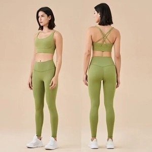 Fitness Yoga femmes survêtement Fitness Yoga ensembles vêtements de sport soutien-gorge d'entraînement + taille haute Leggings vêtements de sport sans couture costumes de sport - Product Image 2