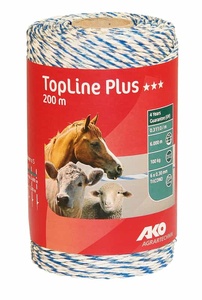Filo Elettrificato Rotondo per Recinzione Topline Plus Bianco/Blu Mt. 200 Fili 6 - Product Image 1
