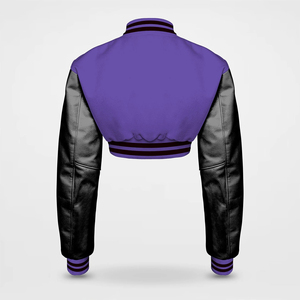 Chaqueta Universitaria Personalizada de Moda para Mujer, Transpirable, de Manga Larga, Corta, al por Mayor, de Lana, Lona, Impermeable - Product Image 4