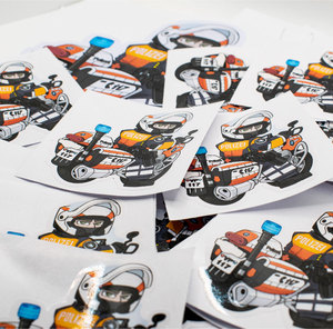 Pegatinas de dibujos animados troqueladas de PVC personalizadas, sorteo promocional, tinta UV, acabado brillante resistente al agua, tinta UV de larga duración, brillo impermeable - Product Image 5