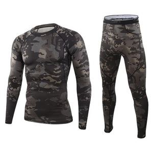 Ensemble de compression vêtements de sport personnalisés polyester séchage rapide élastique 5 pièces vêtements d'entraînement vêtements de fitness hommes vêtements de sport - Product Image 3