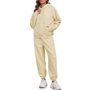 High Quality Pullover Hoodie Unisex Tracksuits for Men Custom Letter Printing Logo Gym Wear Streetwear Sweat Suits Jogger Sets - Product Image 1