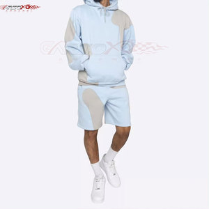 Ensemble sweat à capuche et short pour homme en tissu premium, finition soignée pour un usage polyvalent en hiver, ensemble personnalisable en deux pièces - Product Image 5