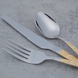 Wholesale Modern Custom 6 Pcs <b>Set</b> Luxury <b>Gold</b> Plating <b>Cutlery</b> <b>Set</b> From Indian Supplier Ideal For Any Occasion - Product Image 6