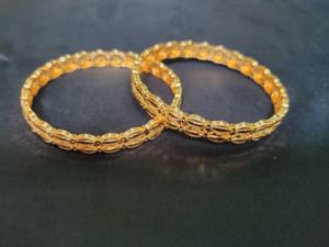 Super Premium Quality <b>Bangles</b> with 22CT <b>Gold</b> <b>Plated</b> Round Shaped Trendy Look <b>Bangles</b> for Sale by Indian Exporters - Product Image 2