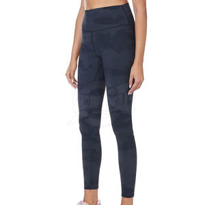 Mallas de Yoga transpirables de secado rápido de alta calidad para mujer, cierre elástico de cintura media con patrón sólido, recién llegado - Product Image 2