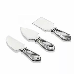 Classic Design Handle Silver Plated Cute Cheese <b>Knives</b> Spreader Round Solid Handle Cheese Cutting - Product Image 3