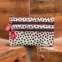 Dompet koin kulit bulu hewan kerajinan tangan asli gaya Barat baru dan dompet koin lucu kecil dan kantong koin untuk wanita