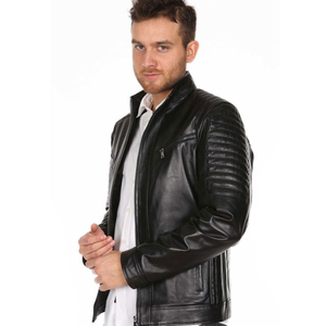 Chaqueta de cuero para hombre de calidad superior Tallas grandes Cálido Cuero de lujo Otoño Nueva chaqueta de hombre Chaqueta de cuero personalizada - Product Image 3
