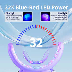 ชุดฟอกสีฟันแบบไร้สายสำหรับแบรนด์ PAP พร้อมไฟ LED สีน้ำเงินและสีแดง 32 ดวง กันน้ำระดับ IPX7 พร้อมไฟเร่งฟอกสีฟัน - Product Image 2