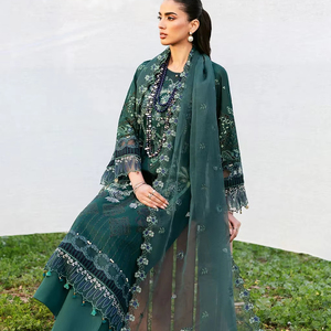 Traje de césped estampado a mano Salwar Kameez de seda Formal de verano para mujer para fiestas vestido de mujer pakistaní - Product Image 1