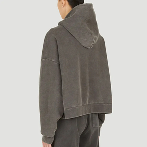 Sweat à capuche vintage pour hommes, nouveau style, poids lourd, style Boxy, surdimensionné, délavé à l'acide, 100% coton, imprimé numériquement, saison hivernale - Product Image 3