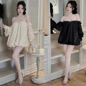 Robe élégante au-dessus du genou Matériaux luxueux et touches féminines pour un look époustouflant pour les célébrations - Product Image 5