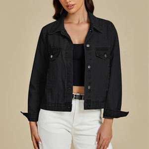 Vestes légères en denim teint uni pour femmes Vestes en denim à motif solide respirant pour femmes à séchage rapide à vendre en ligne - Product Image 6