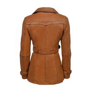 Chaqueta de Cuero Tipo Bomber de Alta Calidad al por Mayor para Hombre - Product Image 2