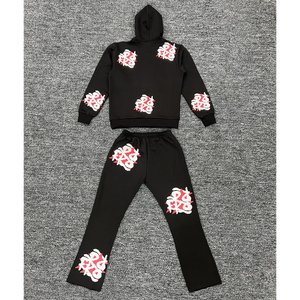 Sudadera con capucha personalizada y pantalones de chándal Conjunto Fútbol Chándal Jogger Otoño Invierno Heavy Weight Fleece Hoodie Set Hombres - Product Image 5