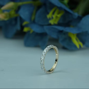 Anillo de moissanita de diamante cultivado en laboratorio de lujo corte redondo VS1 claridad IGI SGL certificado Oro rosa oro plata proveedor mayorista - Product Image 1