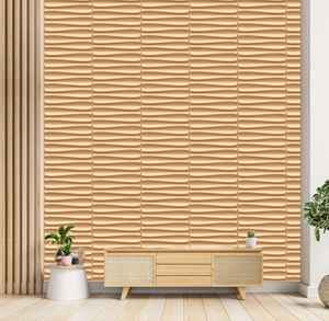 Panneau mural carré 3D en PVC Dune Gold, design contemporain, revêtement mural texturé effet vague de sable, haute durabilité, pour intérieur, anniversaire, Diwali - Product Image 5