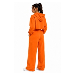 Conjunto Deportivo de Sudadera Corta con Capucha y Pantalones Jogger para Mujer, Ropa Deportiva para Correr, Entrenamiento, Gimnasio, Moda Deportiva - Product Image 3