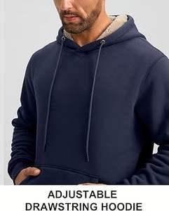Sudaderas Casuales de Invierno para Hombre, Color Sólido, Moda, Corte Regular, 100% Algodón, Felpa, Secado Rápido y Transpirable - Product Image 6