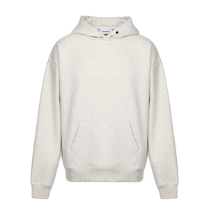 Sweat à capuche à fermeture éclair personnalisé 3D pour hommes Sweatshirts surdimensionnés en coton épais avec épaule tombante et logo brodé pour l'hiver - Product Image 3