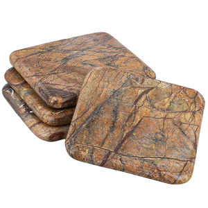 Decorative Tea Cup <b>Marble</b> <b>Coaster</b> With Black Color Stone <b>Coaster</b> for Home Decoration Coffee Cup <b>Coaster</b> for Wholesale Supplier - Product Image 5