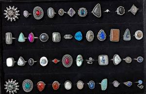 คลาสสิกดีไซน์เนอร์พลอยธรรมชาติสีทึบ925เงินสเตอริงผู้หญิงทำด้วยมือแหวนแฟชั่นบาฮามาส - Product Image 5