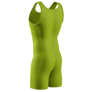 Combinaison de lutte personnalisée imprimée par sublimation, respirante, sans bretelles, en polyester et élasthanne, pour homme, avec logo et fermeture à pression - Product Image 4