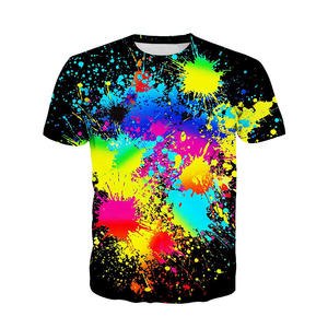 Vente en gros T-shirts surdimensionnés par sublimation entièrement imprimés Design unisexe coloré personnalisé 100% coton à manches courtes pour hommes femmes - Product Image 2