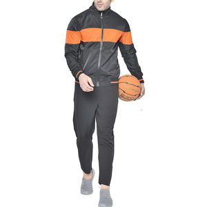 2025 vente en gros hommes décontracté noir et Orange survêtement 2 pièces costume hommes vêtements ensembles personnalisé hommes survêtement ensemble - Product Image 5