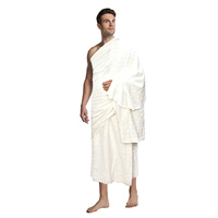 Serviette en coton pleine grandeur pour hommes 2 pièces Ihram pour le Hajj et la Omra coton doux de qualité fine Ihram ou Ehraam pour hommes Hajj et la Omra