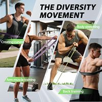 Bandas de Resistencia Elásticas para Entrenamiento de Fuerza y Asistencia en Ejercicios de Tracción, Bandas de Potencia Duraderas de Alta Calidad, Juego de Bandas de Ejercicio de TPE