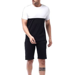 Entièrement sur mesure hommes t-shirt ensemble court léger facile à porter haut tendance coton respirant vente chaude hommes t-shirt ensemble court - Product Image 1