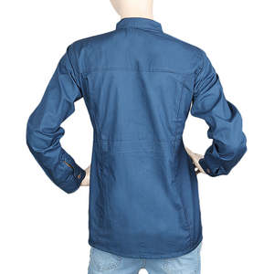 Chemise décontractée à manches longues pour femme Chase Value - Tissu en coton poly - Bleu marine - Product Image 4