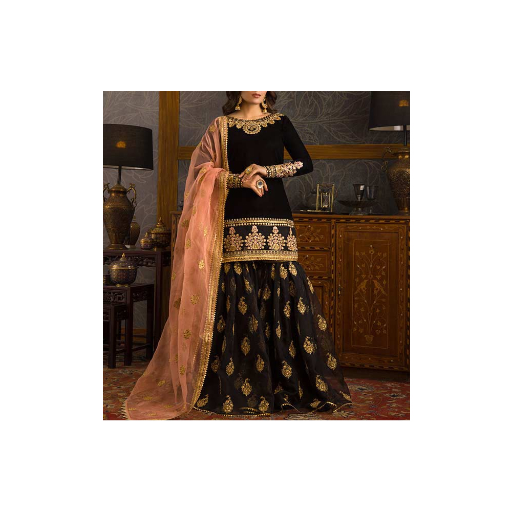 black dress with golden dupatta Unique Vintage Green & Gold Foil Peacock Print Maxi Dress