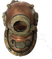 Casque de plongée antique de la marine américaine Mark V, réplique décorative en métal moulé de 18 pouces, poli à la main, CALVIN HANDICRAFT