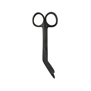 Ciseaux à pansements Lister en acier inoxydable noir avec logo personnalisé, prix de gros, ciseaux médicaux professionnels pour infirmières, durables - Product Image 1